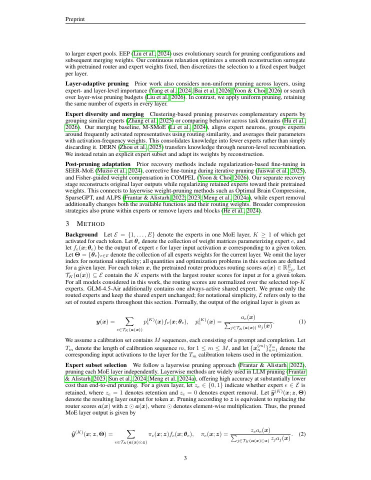 Page 3 of Reconstruction-Optimized Expert Pruning for Mixture-of-Experts Language Models