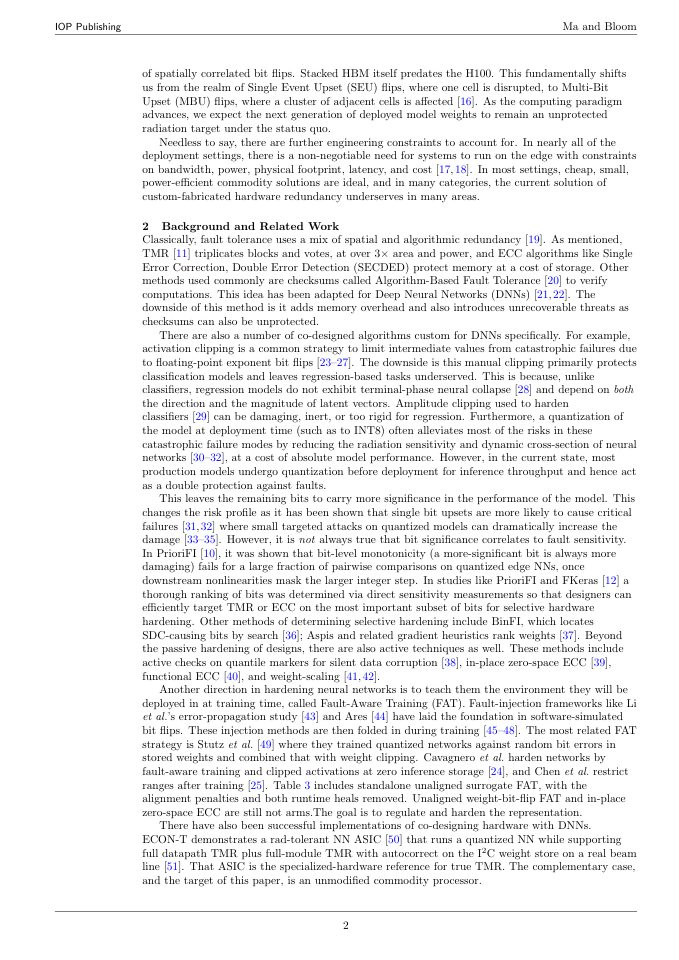 Page 2 of A Radiation-Hardened, Fault-Aware Quantized Neural Network That Self-Heals
