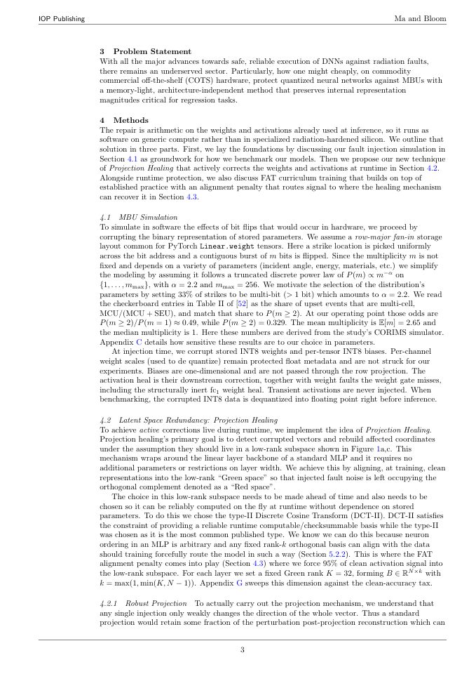 Page 3 of A Radiation-Hardened, Fault-Aware Quantized Neural Network That Self-Heals