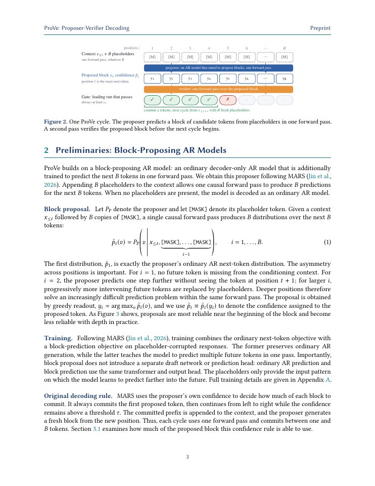 Page 3 of ProVe: Proposer-Verifier Decoding