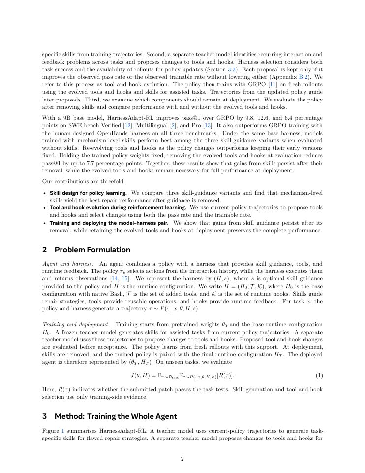 Page 2 of Training the Whole Agent, Not Just the Model