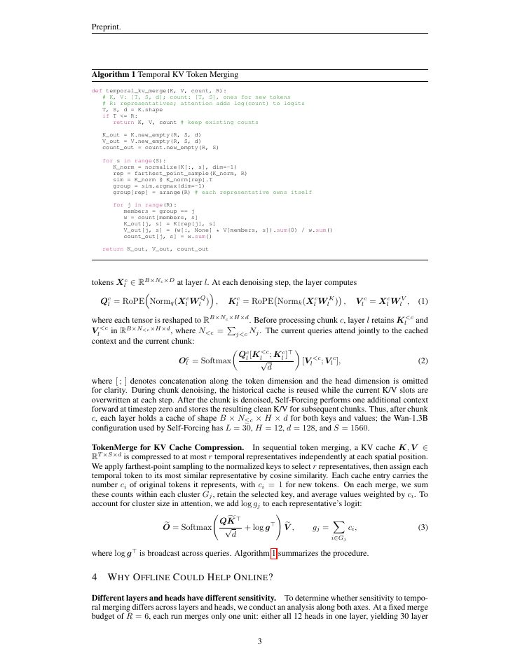Page 3 of Offline Makes Online Better: Calibrated Cache Compression for Video Generation