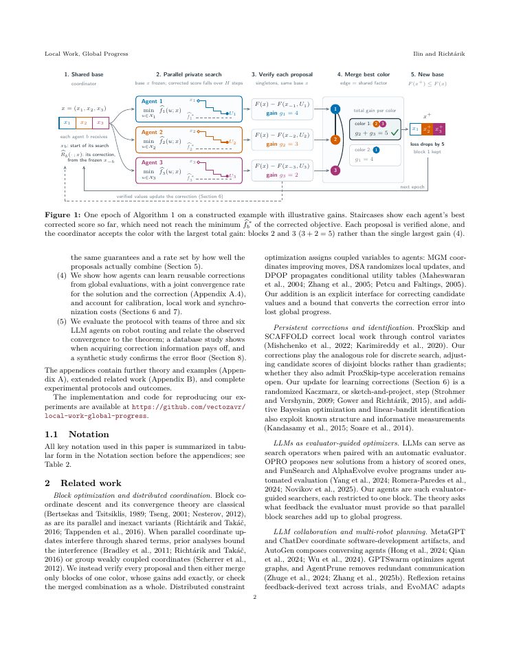Page 2 of Local Work, Global Progress: A Convergence Theory of AI Agent Collaboration
