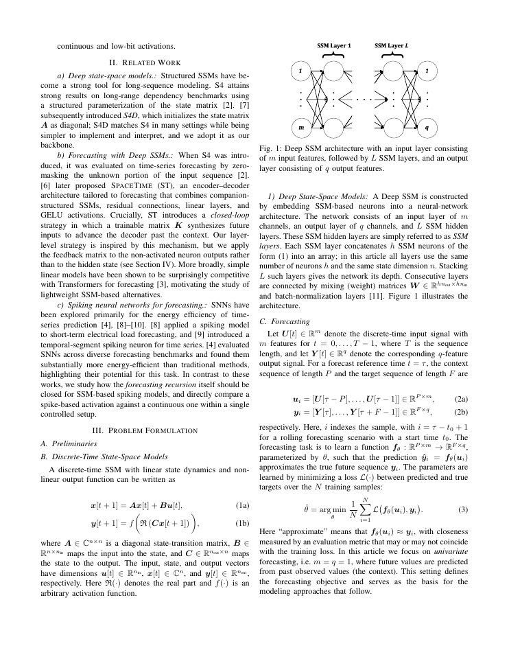 Page 2 of Model- and Layer-Level Closed-Loop Forecasting with SSM-Based Spiking Neural Networks