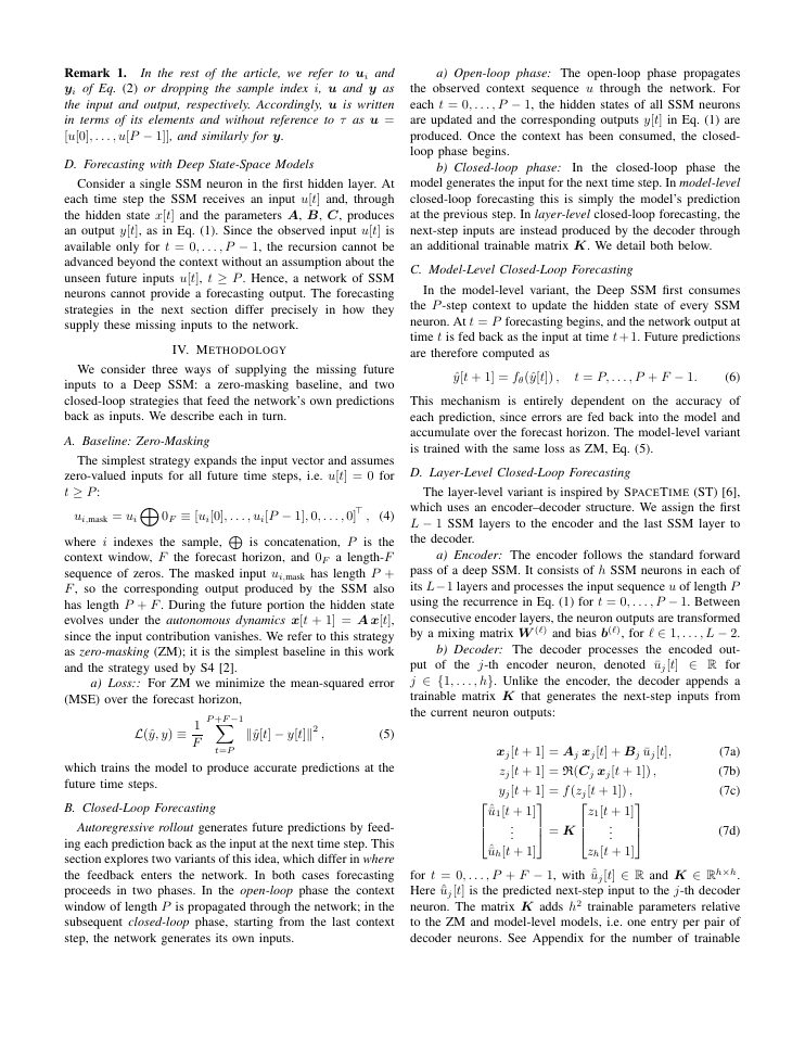 Page 3 of Model- and Layer-Level Closed-Loop Forecasting with SSM-Based Spiking Neural Networks