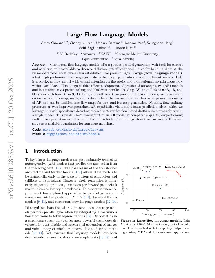 First page of Large Flow Language Models