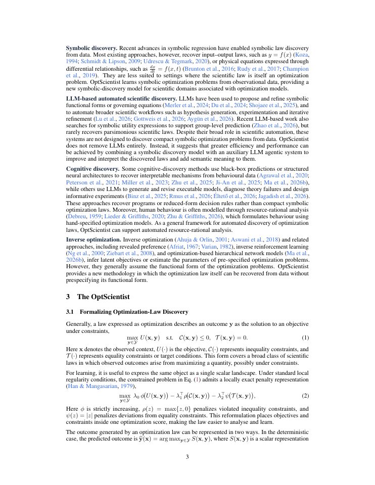 Page 3 of OptScientist: Automated Discovery of Optimization Laws