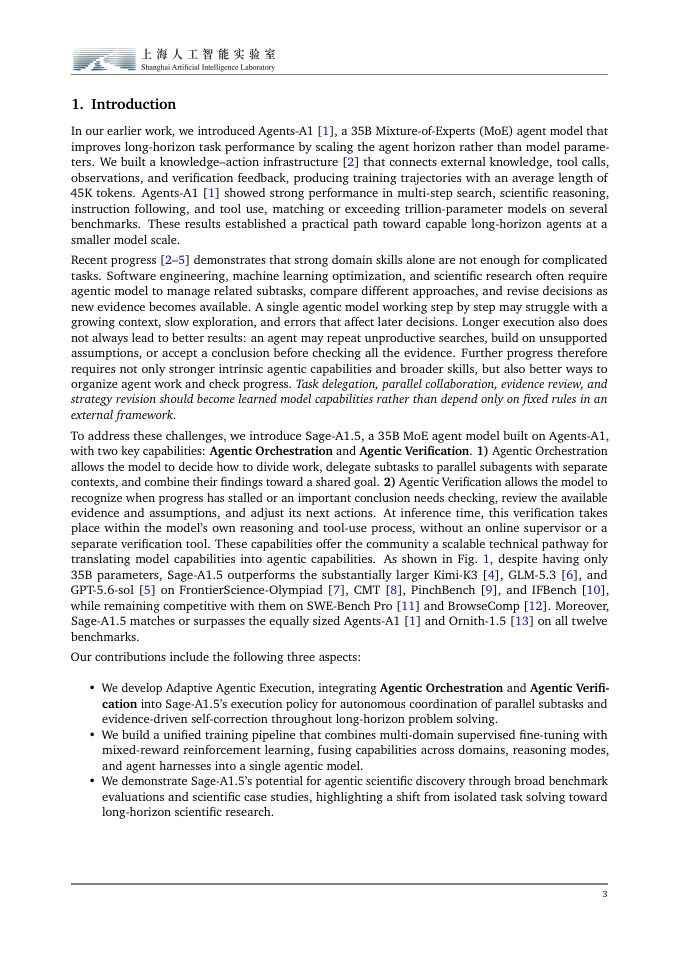 Page 3 of Sage-A1.5: From Long-Horizon Execution to Scientific Exploration with Capability Composition