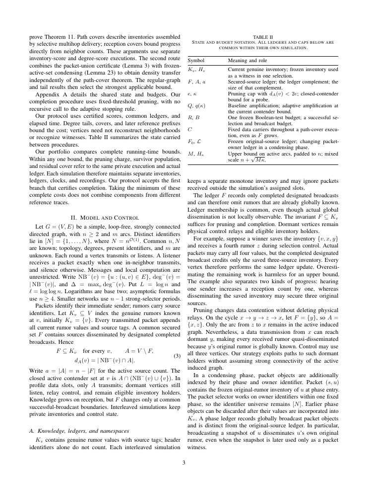 Page 3 of Amplified Pruning and Path Selectors for Deterministic Radio Gossiping