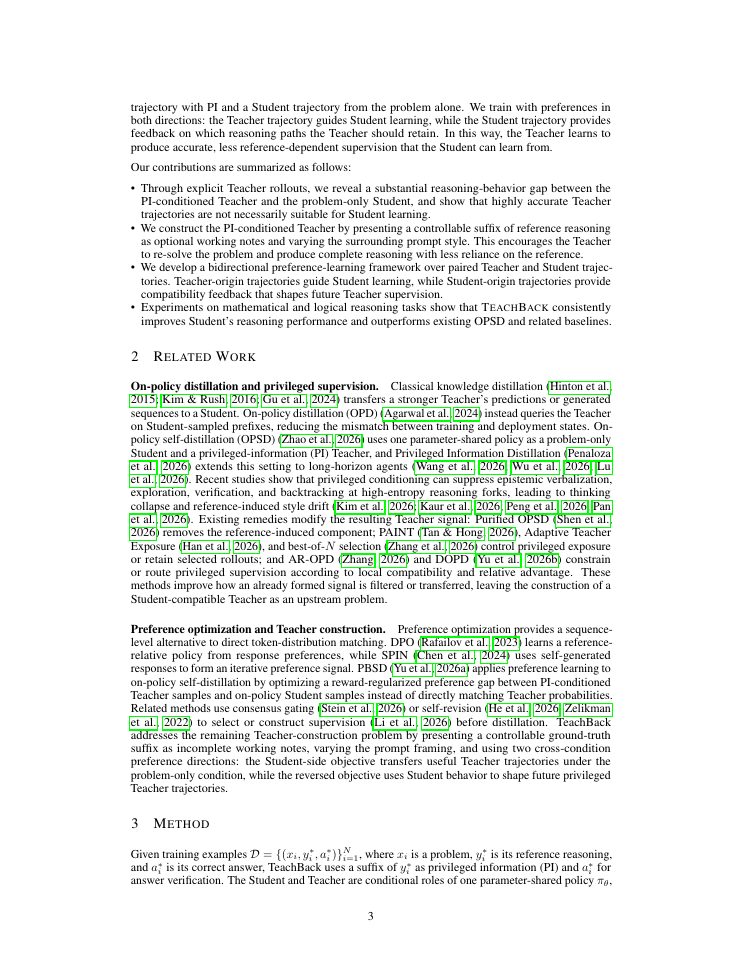 Page 3 of TeachBack: Learning to Teach via Bidirectional Preference Optimization for On-Policy Self-Distillation