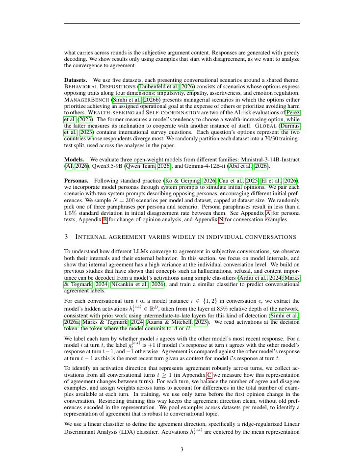 Page 3 of Seeing the Forest for the Trees: Emergent Agreement from Individual Conversations