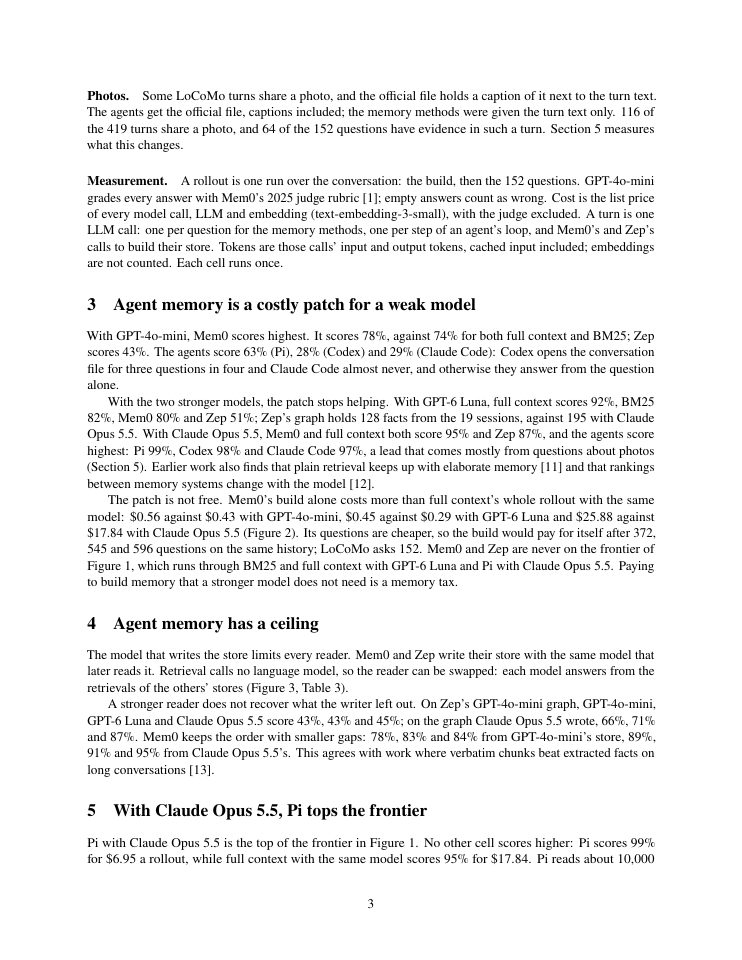 Page 3 of MemoryTax: The Bitter Lesson of Agent Memory