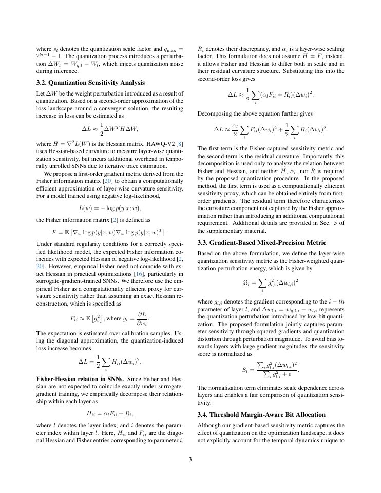Page 3 of Spike-Aware Gradient-Based Mixed-Precision Quantization of Spiking Neural Networks for Vision Applications