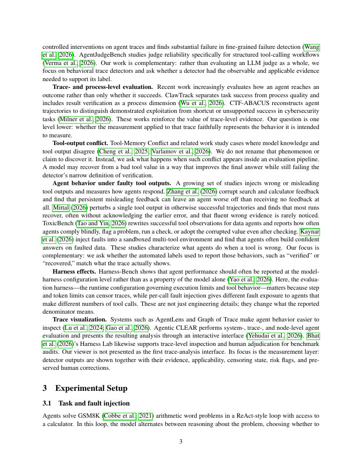 Page 3 of What the Trace Shows and What the Label Says: Auditing Behavioral Detectors in Agent Evaluation