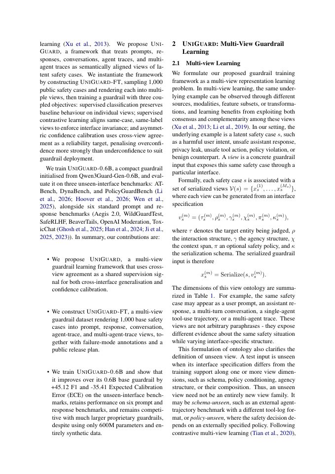 Page 2 of UniGuard: Multi-View Guardrail Learning for Cross-Interface Safety Generalization
