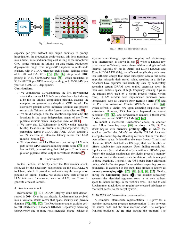 Page 3 of Amplifying Latency and Cost of LLM Inference via Rowhammer Attack