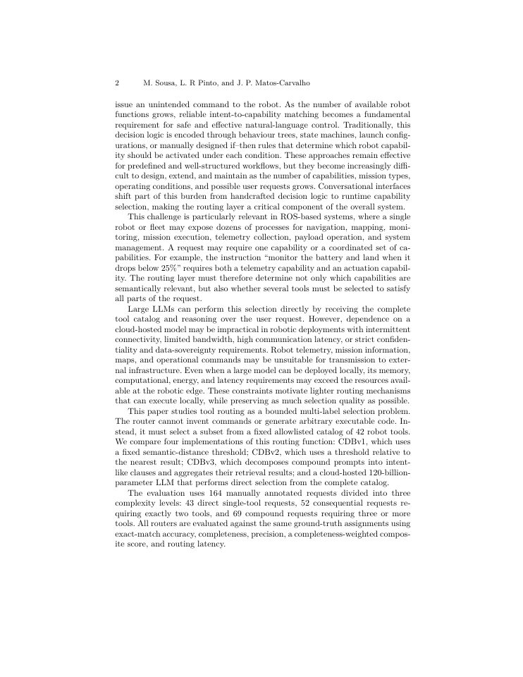 Page 2 of Multi-Tool Selection for Robotic Systems: Comparing Semantic Retrieval and LLM