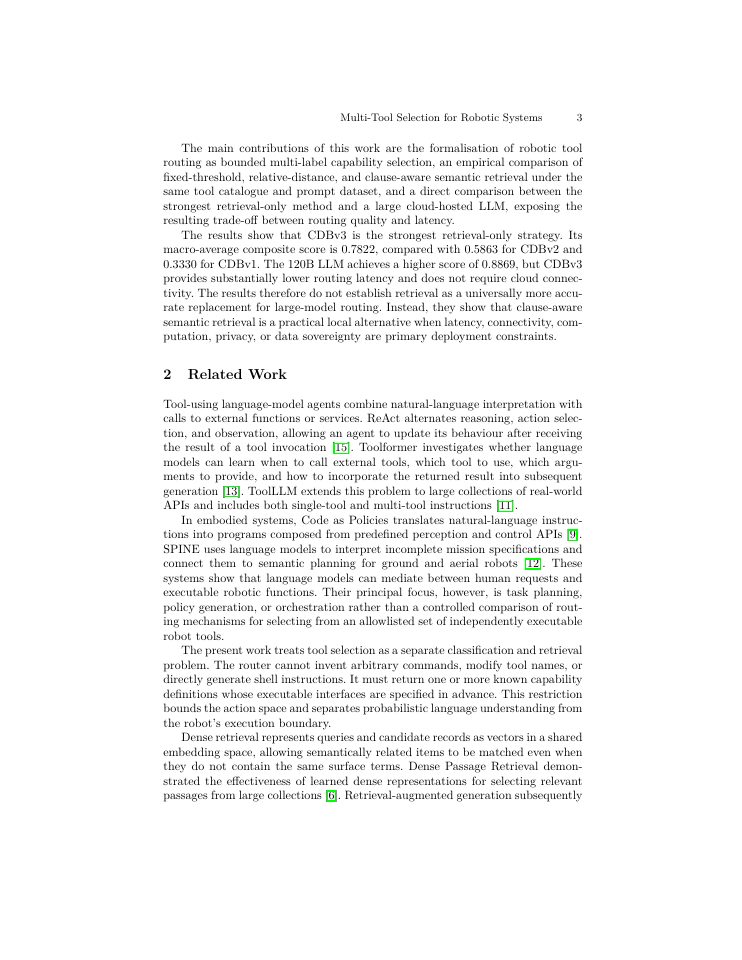 Page 3 of Multi-Tool Selection for Robotic Systems: Comparing Semantic Retrieval and LLM
