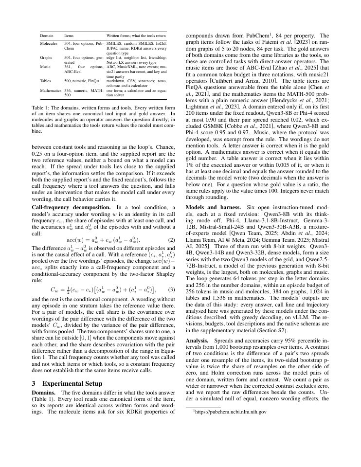Page 3 of Prompt Sensitivity in Tool-Augmented Model Comparisons