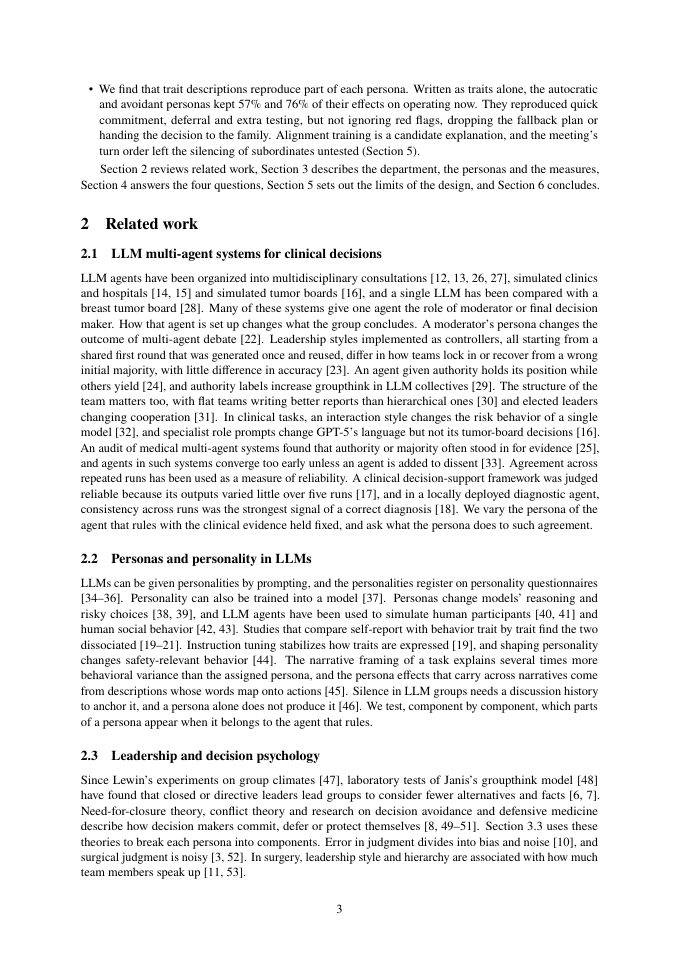 Page 3 of Consistent but Biased: Chair Personas Trade Noise for Bias in Multi-Agent Clinical Decisions