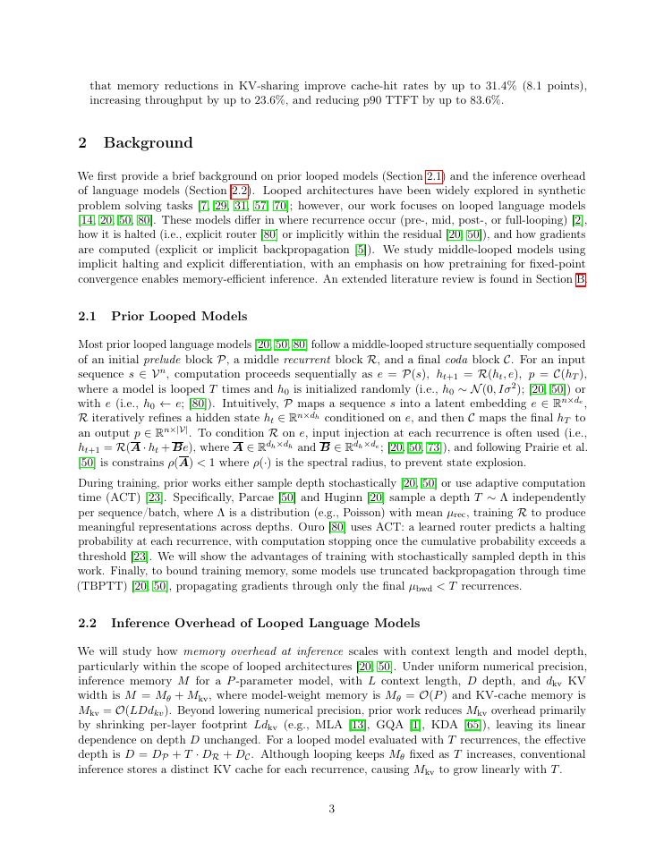 Page 3 of BeNice! Closing Looping's Inference-Memory Gap via KV-Sharing